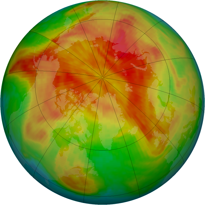 Arctic ozone map for 14 April 1999
